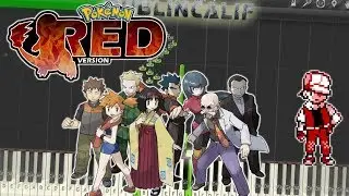 Pokemon Red, Blue, Yellow - Gym Leader Battle Theme Piano Tutorial Synthesia