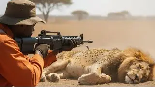 A Lion in pain A swarm of yellow beetles turns into a deadly moving class #savenature #viral
