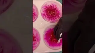 3D bloom coasters in sweet color pink #diy #resin #art #trending #tutorial #resincrafts #handmade