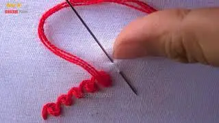 Basic Hand Embroidery Stitches part -11|Border line embroidery tutorial
