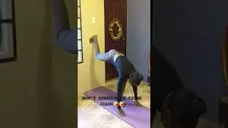 Don't Stetch in Tight Jeans!🤣🤣 #shorts #tonedcaribbeanbody #fitness #over40 #stretching