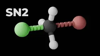 Механизм реакции SN2 &mdash; 3D молекулярная анимация