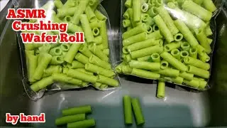ASMR Crushing Wafer Roll by hand | 2 Package Wafer roll Cocopandan | Very Satisfying Video