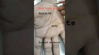 Fate luck line and rich around 35 year #palmist #palmistry #palmreading #fortunetelling #luck
