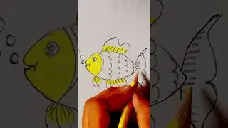 Fish Easy Drawing #handmade #drawing #easy #fish #shorts #trending #1million #tricks