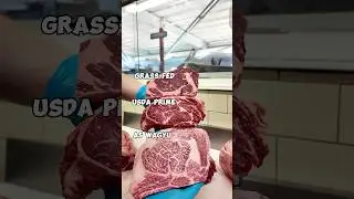 Grass-fed vs. Prime vs. A5 Wagyu Ribeyes 🥩 Pick one 🤔 #steak