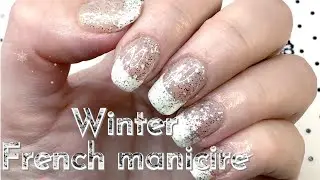 WINTER SNOW FLAKE FRENCH MANICURE❄VINTER FRANSK MANIKYR