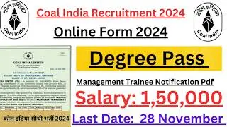 CIL MT Recruitment 2024 Through Gate Coal India Notification Pdf 640 Vacancy Apply Online Form