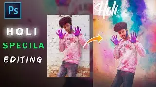 Happy holi photo editing 2022 - Holi special photo manipulation in photoshop - Amit editz