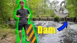 Magnet Fishing A OLD Dam For Big Finds (Historical Artifact Found And Confiscated)