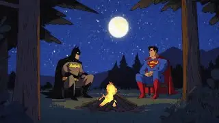 Batman vs Superman: Relaxing by the Campfire Under the Moonlight | Lofi Beats for Sleep & Study 🌙🔥