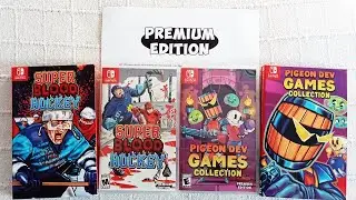 Premium Edition Games Unboxing - Super Blood Hockey & Pigeon Dev Games Collection (Nintendo Switch)
