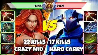 LINA (Mid) против SVEN (Carry) &mdash; Эпическая битва игроков Dota 2 уровня Immortal &mdash; Z Dota 2