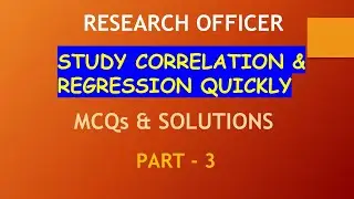RESEARCH OFFICER | CORRELATION & REGRESSION | STATISTICS | KERALA PSC | MCQs & SOLUTIONS