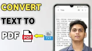 Как преобразовать текст в PDF-файл на телефоне Android | конвертировать текст в PDF-файл на мобил...