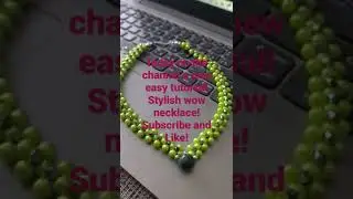 Еasy tutorial! Stylish wow necklace! Pearls and bicones. DIY. Subscribe and Like!.