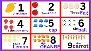 match 123 numbers with picture|math-kids games|kids education-for kids |fruit