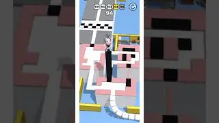 Cow 🐮 on black tiles in level-104 and earned 72 coins | Stacky Dash Game| #shorts