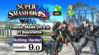 Super Smash Bros for Wii U: Classic Mode on 9.0 Ft Bayonetta (No Continues Cleared)