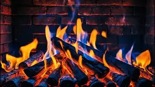 Hypnotic Fireplace Flames 🔥 Relaxing Fireplace Scene with Blue Flames and Warm Amber Firelight