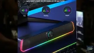 Review - Computer Speakers - Wired USB Powered Bluetooth Computer Sound Bar with RGB & Vo