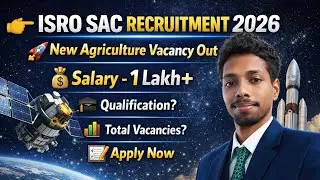 New Agriculture Vacancy Recruitment out 🤩🔥/ ISRO SAC Agriculture Recruitment 🔥