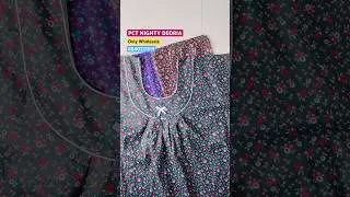 Cotton nighty double piping | Double piping nighty collection | Round neck nighty | Piping Nighty