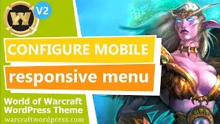 World of Warcraft WordPress theme - mobile responsive menu