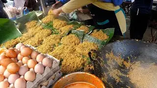 Кулинарное мастерство прабабушки! Жареная яичница, жареная лапша - Индонезия