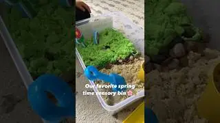 Our favorite garden sensory bin🪴🌸 link in bio