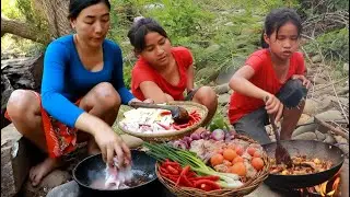 Top survival cooking- Pork braised with bamboo shots and cooking ovary egg spicy +3food recipe