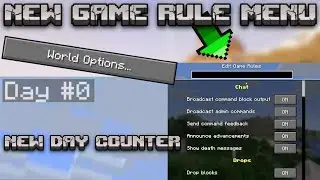 NEW GAME RULE MENU, NEW DAY COUNTER! AND MORE - Minecraft 26.1 snapshot 3