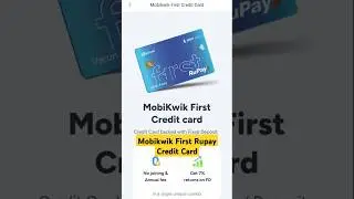 SBM Mobikwik First Rupay Credit Card #2024 #shorts #creditcard