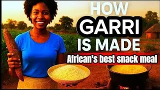 A Step-by-Step Process of Making Garri (Cassava Flakes) in Africa #garri #tutorial #africa #cooking