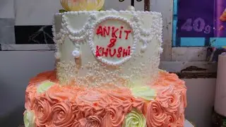 2 step birthday cake 🎉🎉 cake 🎉 design 🎂🎂🎉 cake #cake #birtdaycelebration #howtomakecakecreamathome 