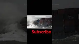 Container ship big wave  ship pitching 🚢🌊🌊 #ship #waves #shorts