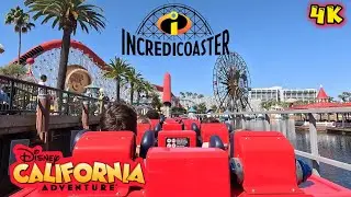 The Incredicoaster Disney California Adventure Full Ride 4K POV | The Incredibles Roller Coaster