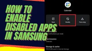 How To Enable Disabled Apps In Samsung | #shorts