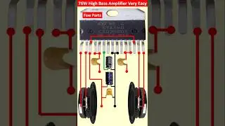 76W High Bass Stereo Amplifier Using STA540 | How to Make Class AB Stereo Amplifier | Heavy Bass Amp
