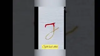 Alphabet embroidery - &ldquo;J&rdquo;/DIY splitback stitch lettering tutorial/Best embroidery stitch for letters