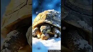 A Tiny Seed Rolled Through the Snow and Found a Turtle 😭#ai #seed #turtle #snow