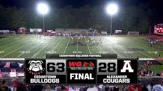FOOTBALL: Cedartown Bulldogs at Alexander Cougars