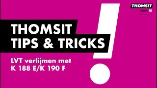 THOMSIT Tips&Tricks 3: LVT verlijmen met K 188 E / K 190 F.