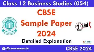 Class 12 Business Studies CBSE Sample Paper 2024 | One Shot