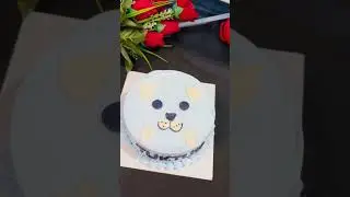 Simple dog theme cake #fondantcakedesignsforbirthdays dogtheme#cakedecorating#howtomakefondantcake