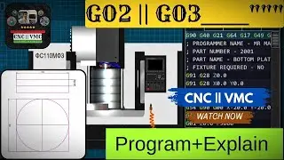Understanding G02 & G03 in CNC Programming | Circular Interpolation Explained in Hindi