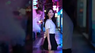 Neon Night Glow 🌌 | Beautiful Girl in City Lights ✨