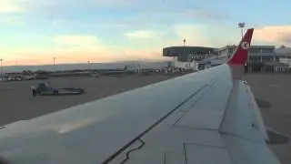 Turkish Airlines Boeing 737-800 departure from Budapest to Istanbul