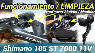 Limpieza y Funcionamiento Levas 105 ST 7000  Shimano derecha 11 velocidades