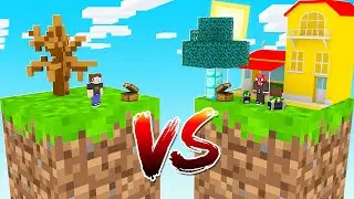 ZENGİN TEK BLOK VS FAKİR TEK BLOK! 😱 - Minecraft
